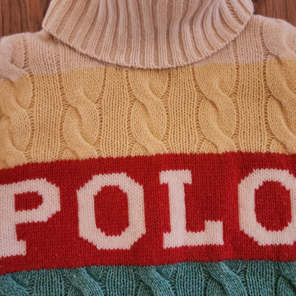 Polo by Ralph Lauren Multicolor Striped Turtleneck Sweater - Picture 4 of 4